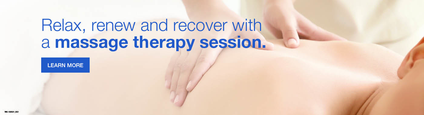 Relax, renew and recover with a massage therapy session.